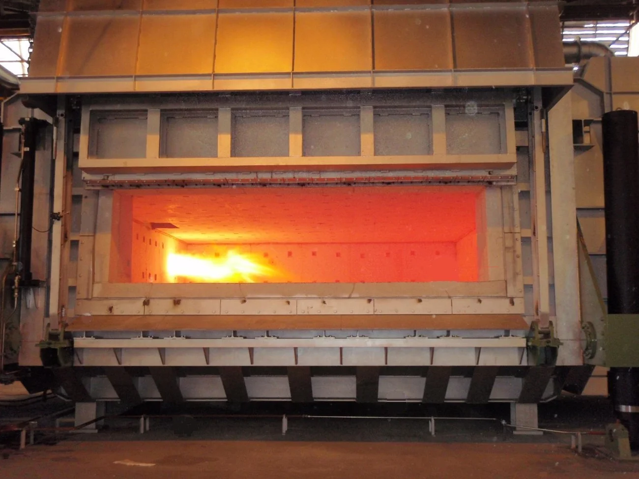 Industrial aluminum melting furnace with augmented reality digital twin overlay